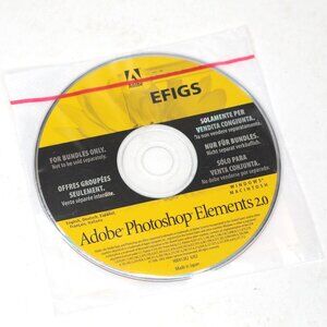 Vintage Adobe Photoshop Elements 2.0 Editing Program CDROM Windows Macintosh